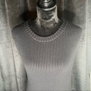 Black Maxi sweater dress with fringe